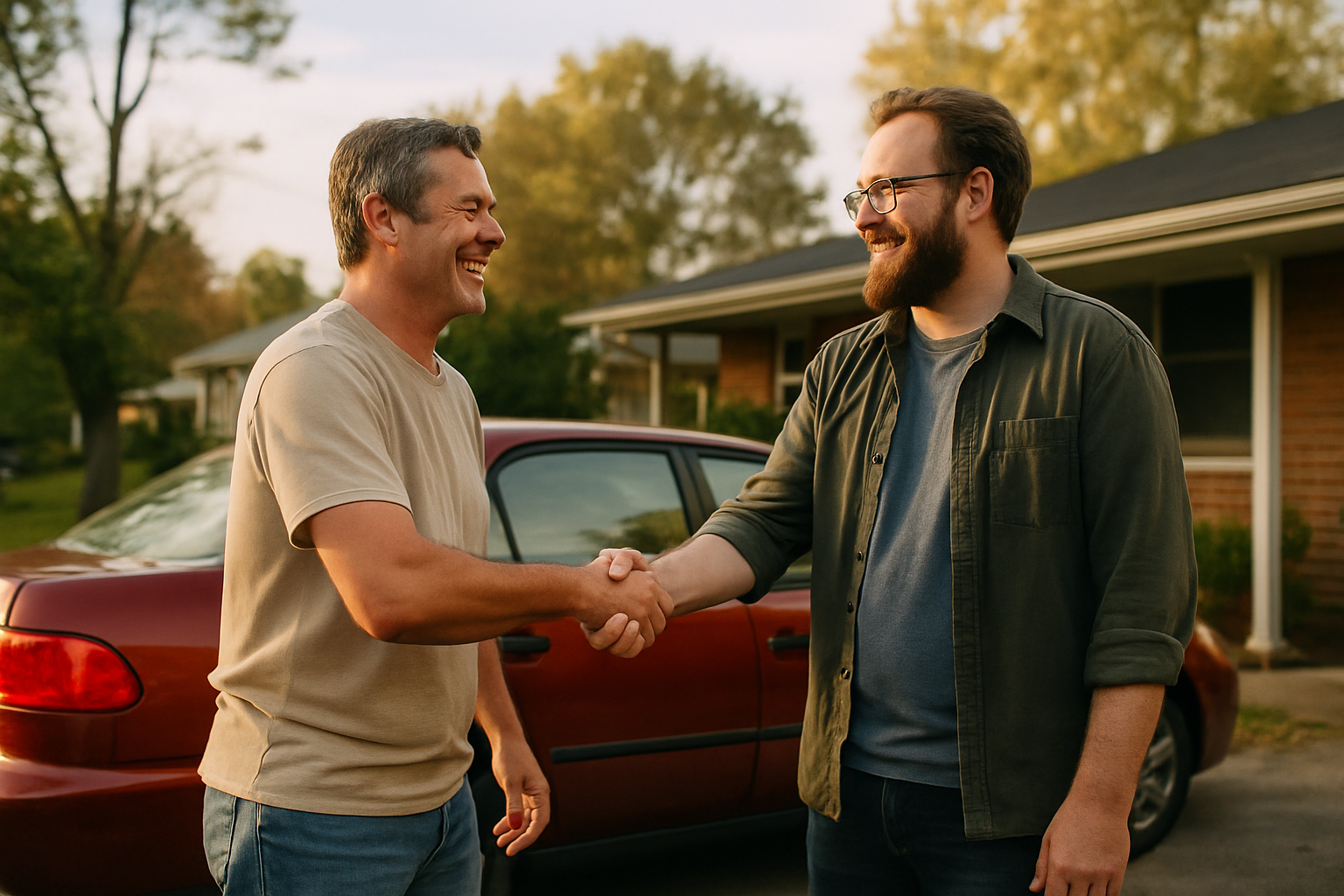 Vehicle donation moment in Knoxville